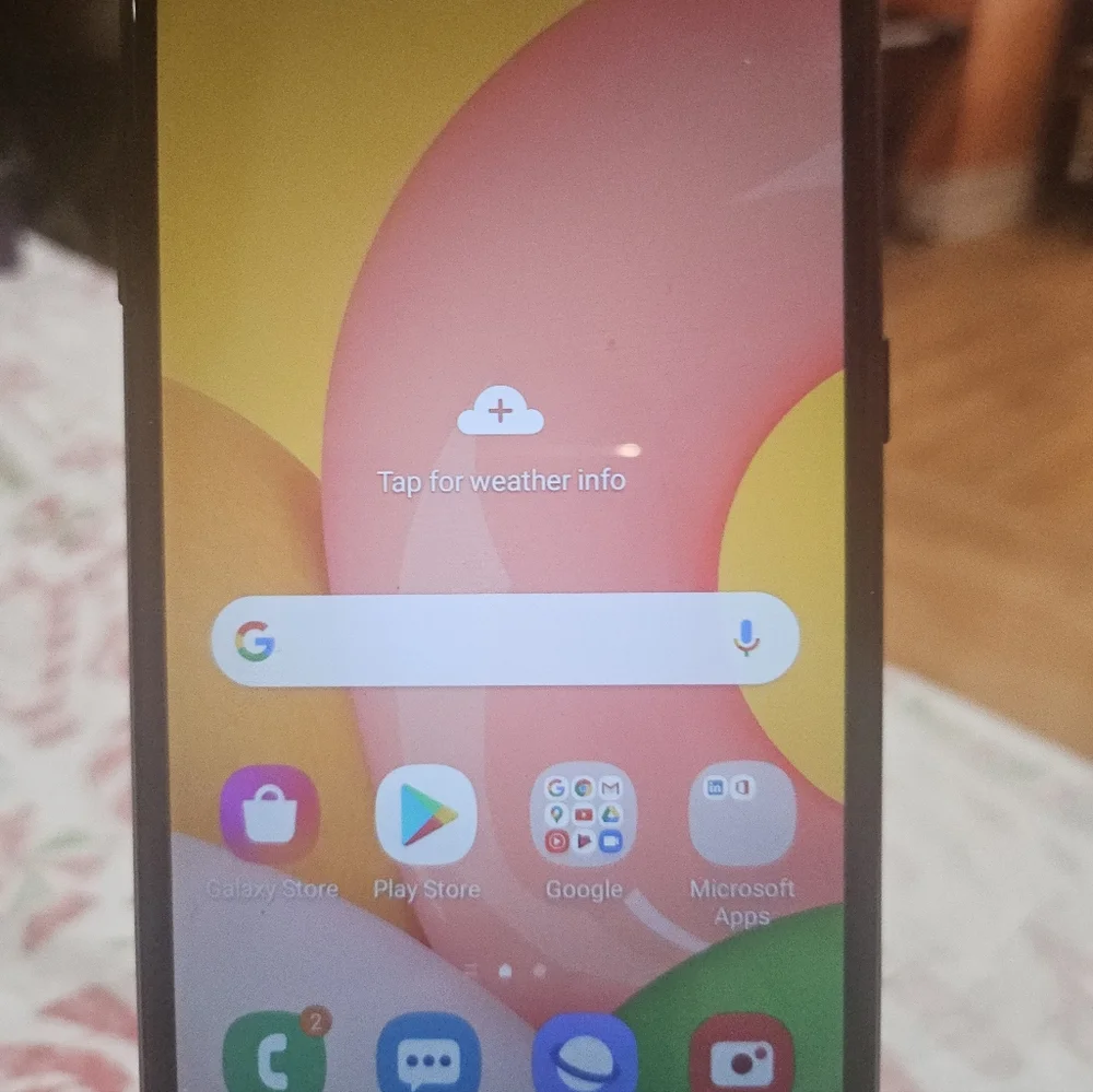 Samsung smartphone showcasing
